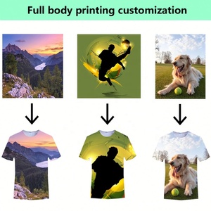 All Over Print Shirt Camisas de sublimación personalizadas Etiquetas 100 Poliéster Algodón Feels Design Your Own logo Hombres Camiseta personalizada Impresión - Product Image 4