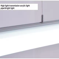 Profilé en aluminium LED rond pour barre lumineuse LED suspendue, idéal pour la décoration intérieure, profils LED suspendus