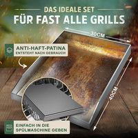 Plateau de plaque de cuisson pour barbecue à usage intensif de taille personnalisée facile à nettoyer Plaque de cuisson en acier inoxydable de qualité alimentaire résistante à la corrosion