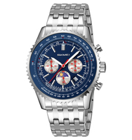 SKMEI 9348 MONTRE À QUARTZ POUR HOMME ÉTANCHE EN ALLIAGE DE ZINC PHASE DE LA LUNE MONTRE