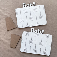 MDFSUB Vente en gros Décoration intérieure pour enfants Panneau photo en MDF à sublimation Plaques en bois pour bébé Cadre photo vierge à sublimation pour bébé
