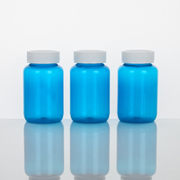 Bouteilles en plastique PET bleues de 270 cc sans BPA, de qualité alimentaire, vides, pour bonbons, pilules, médicaments, capsules, miel