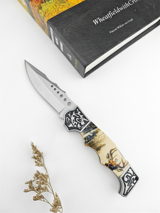 Cuchillo Plegable Industrial para Exteriores Sika Deer, Hoja de Acero Inoxidable 3Cr13, 8.5 cm, Punta de Lanza, Mango de Aleación de Aluminio, para Camping y Pesca - Product Image 2