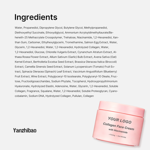 Creme Facial de Colágeno OEM com Niacinamida, Colágeno Liofilizado, Firmador, Antienvelhecimento, Hidratante Iluminador para Pele Envelhecida - Product Image 6