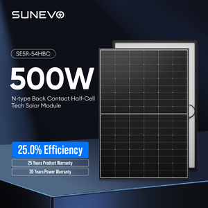 Sunevo แผงเซลล์แสงอาทิตย์ BC 480W 500W ชนิด N โมดูลแก้วคู่แบบสองหน้าพร้อมกรอบสีดำสำหรับโครงการเชิงพาณิชย์ระดับไฮเอนด์ B 10 - Product Image 1