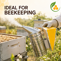 201 Edelstahl Kompakter Bienenraucher mit Hitzeschutz, Professionelles Imkerei-Werkzeug für Imker