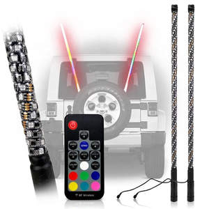 Camion antenne fouet lumière 2ft 1ft bricolage électrique plus lumineux remorque <span class=keywords><strong>3</strong></span> 2 pieds Led hors route antenne drapeau américain Led fouet lumières - Product Image 1