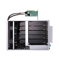 Enclosure Ekspansi Daya Komputasi Eksternal 5GPU Tower untuk Bandwidth Tinggi 170hx, Portabilitas Praktis, Pemasangan Mudah, Tersedia