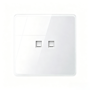 Tempered Glass Wall Socket 1 Outlet 16A 250V IP20 Minimalist Design Built-in Outlet - Product Image 2