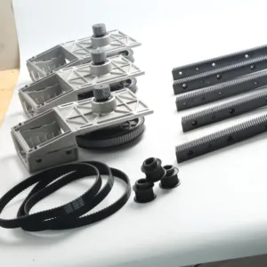 1.25 Mod Rack và bộ hoàn chỉnh đồng bộ ròng rọc thời gian vành đai CNC hộp số hộp số truyền cho động cơ Bộ định tuyến