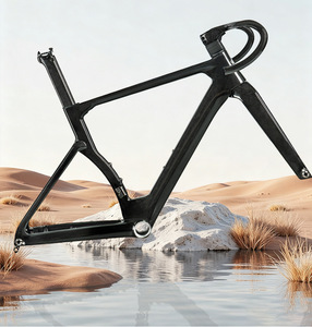 700c High Modulus Carbon Road Frameset T8pro(2rd)-3k T47 BB Disc Thru Axle Lightweight Powder Coated - Product Image 1