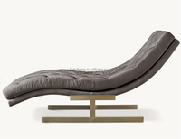 Fauteuil de salon FERLY, style européen rétro, en cuir véritable, meubles de salon, fauteuil en bois massif fabriqué à la main
