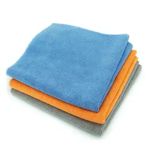 Factory Micro Fiber Car Wash Towel 400gsm 40x40cm Double-Sided Absorbent Detailing Cleaning Polish Microfiber Towel Car