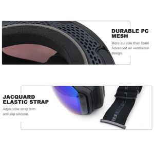 HUBO 181C lunettes de ski à lentille magnétique à verrouillage latéral interchangeables OTG UV 400 protection anti-buée lunettes de snowboard neige personnalisées - Product Image 4