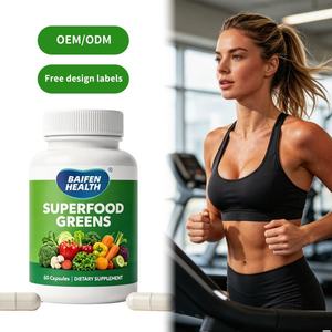 Cápsulas Veganas de Superalimentos Verdes de Marca Privada OEM/ODM, Suplemento Diario para Adultos, Energía e Inmunidad - Product Image 2