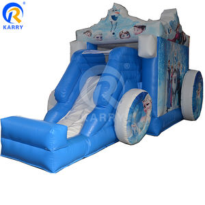 Parque infantil comercial <span class=keywords><strong>Frozen</strong></span> Princess Carriage <span class=keywords><strong>Castillo</strong></span> hinchable Casa <span class=keywords><strong>de</strong></span> rebote inflable <span class=keywords><strong>Castillo</strong></span> inflable personalizado con tobogán - Product Image 2