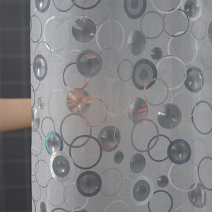 100% PEVA 3D cercle givré Semi-Transparent <span class=keywords><strong>rideau</strong></span> <span class=keywords><strong>de</strong></span> <span class=keywords><strong>douche</strong></span> doublure créative porte <span class=keywords><strong>de</strong></span> blocage <span class=keywords><strong>de</strong></span> l'eau pour salle <span class=keywords><strong>de</strong></span> bain aucun perçage requis - Product Image 4