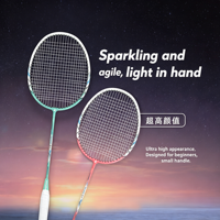 Raqueta de Bádminton Ultraligera de Fibra de Carbono, Núcleo de Panal para Torneos Profesionales, Máxima Rotación, Empuñadura de PU, Construcción Duradera de Alta Calidad, GQK GC5157