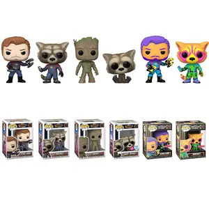 Funko pop Marvel Anime model mainan Funko pop Guardians of the Galaxy PVC boneka aksi dengan Funko pop pelindung figur Aksi