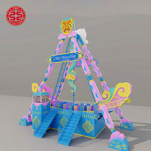 Manège de fête foraine Bateau pirate en métal, équipement de terrain de jeu, chaise balançoire, jeux de <span class=keywords><strong>parc</strong></span> pour enfants - Product Image 4