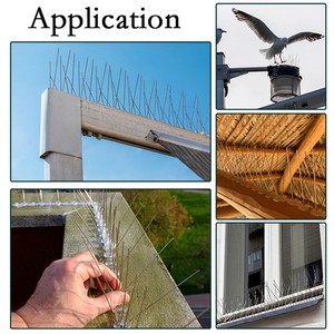 Tiras de espiga de <span class=keywords><strong>policarbonato</strong></span> duraderas al por mayor, sin montaje, con base antirrobo para control de aves en edificios comerciales - Product Image 2