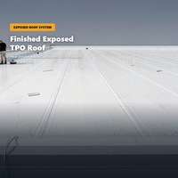 Membrane d'étanchéité TPO homogène 1,8 mm, flexible à basse température, pour toiture apparente