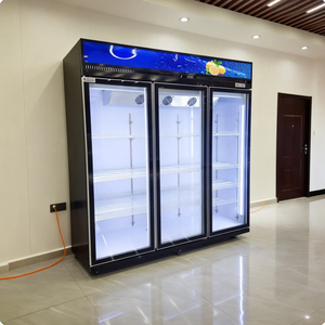 Enfriador de Aire para Tiendas de Conveniencia, Enfriador Vertical de Bebidas para Supermercados, Refrigerador Comercial con Puerta de Vidrio y Control LED - Product Image 2