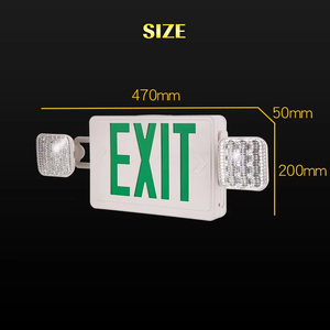 Luz DE EMERGENCIA LED de doble punto de doble cabezal, lámpara de indicación de salida recargable de seguridad contra incendios para montaje en pared automático - Product Image 2