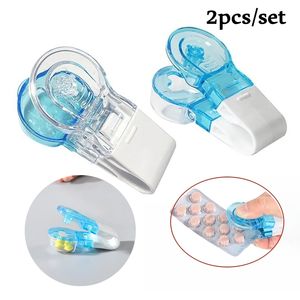 Pastillero portátil Tabletas Blister Pack Abridor Dispensador de pastillas Caja de almacenamiento Pastillero Sin contacto Fácil de sacar del paquete - Product Image 4