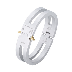 Bracelet en aluminium pour hommes, lignes géométriques elliptiques, bijoux cadeau XYB0017 - Product Image 5