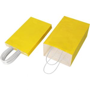 <b>Small</b> Kraft Bags with Handles Paper Birthday Wedding Party Grocery Retail Shopping Business Craft <b>Gift</b> Heavy Duty Paper Bag - Product Image 2