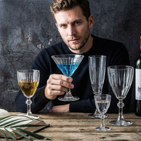 Ensemble de verres à vin vintage de luxe, gobelet à vin blanc à pied sphérique, écologique, compatible lave-vaisselle