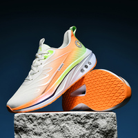 Sepatu Jogging Pria Desain Baru Bernapas Ringan & Bernapas dengan Pelat Karbon Penyerap Guncangan Sneakers Kasual Trendi