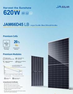 Panel Solar JA JAM66D45 de 595W 600W 605W 610W 620W, Panel Solar Bifacial Tipo N JA, Módulo Fotovoltaico de 615W de Corte por Mitades - Product Image 3