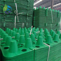 Feuille de drainage et cellule de stockage d'eau en plastique HDPE 500x500mm, hauteur 38/48/68mm, pour usage extérieur/bureaux BOLV HT-DG400