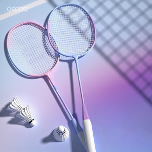 <span class=keywords><strong>Raquette</strong></span> de <span class=keywords><strong>badminton</strong></span> en fibre de carbone en gros d'usine, légère, haute tension, conception en graphite, technologie tissée en PU, sport professionnel - Product Image 1