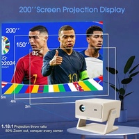 Proyector de Cine en Casa LED LCD Portátil Mini de 400 ANSI con Sistema Android 14, WiFi 5G y 1080P, Gran Venta en Rakuten Japón