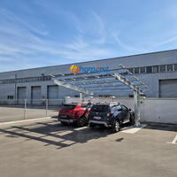 Structure de stationnement solaire en acier galvanisé à chaud de qualité commerciale, haute résistance, longue durée de vie, certifiée TUV, directement de l'usine
