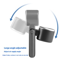 Ventilateur portable pliable à affichage numérique, haute vitesse, rechargeable par USB, vente chaude
