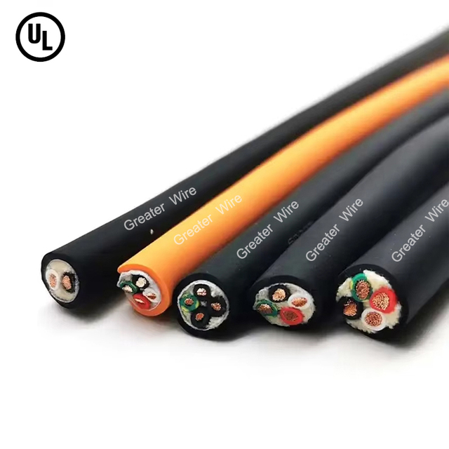 Superflex 2 3 4 5 6 7 Core SOOW Cable 8 10 12 14 18 22 24 Awg H07RN-F 4 Core Rubber Wire Copper Conductor for Construction