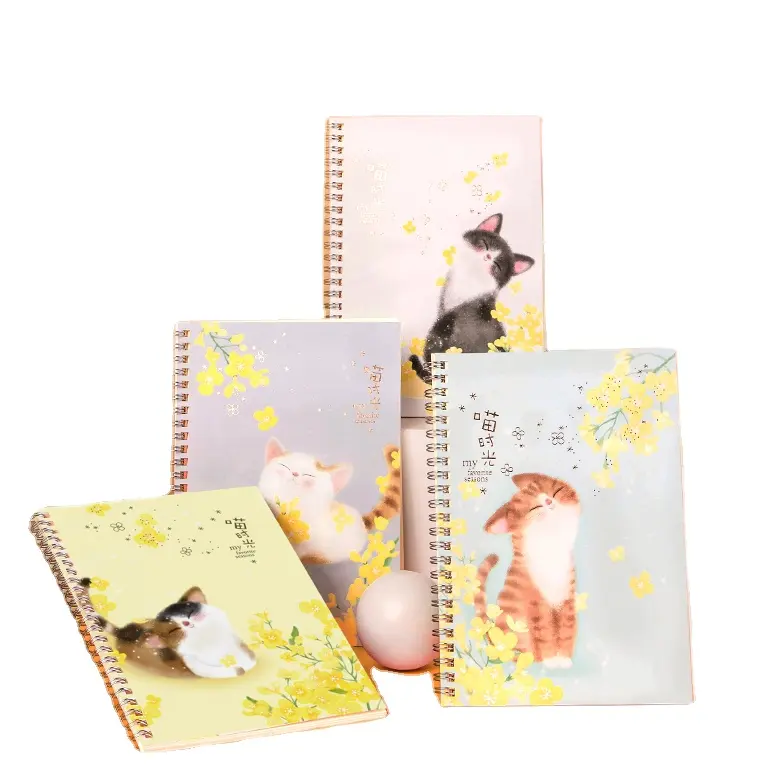 School supplies animal design printing spiral notebook notepad wire-o exercise book for kids and school students