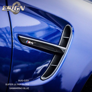 Autocollants de voiture Super Ultra Gloss San Marino Blue Film de voiture auto-cicatrisant, anti-rayures, anti-UV, PET, avec changement de couleur, design léopard - Product Image 4