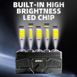 Sanvi S500 <b>Led</b> Motor <b>Light</b> With Lens <b>Led</b> Work Driving Spotlight Dual Color Waterproof <b>Light</b> <b>Bar</b> for Motorcycle Car - Product Image 2