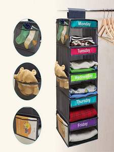 Multi-layer Drawer Type Clothing Week Label Storage Hanging Bag <b>Foldable</b> Wardrobe Hanging Wardrobe Storage Bag - Product Image 2
