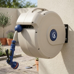 <strong>Best</strong> Selling 1/2'' Manual Retractable <strong>Garden</strong> <strong>Hose</strong> Reel with <strong>Quick</strong> <strong>Connector</strong> and Nozzle for Gardening Washing Cleaning Car - Product Image 1