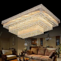 Lustre moderne de luxe, lampe pour hôtel, villa, salon, salle à manger, décoration intérieure, plafonnier rond en cristal K9