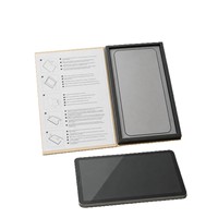 Boîte d'emballage en forme de livre pour protecteur d'écran en verre trempé pour téléphone portable/tablette de 8 pouces/10 pouces/11 pouces, impression offset