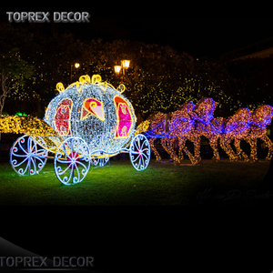 Carroza de <span class=keywords><strong>Cenicienta</strong></span> con Luces LED Blancas para <span class=keywords><strong>Navidad</strong></span>, Motivo Iluminado de Carroza de <span class=keywords><strong>Cenicienta</strong></span> para Decoración Navideña Exterior - Product Image 1