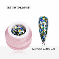 Le vernis à ongles en gel westink beauty vente en gros sirène diamant paillettes disco reflectiveglitter