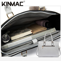 Kinmac Marque Hot Patchwork Lady Sac À Main 13.3 Pouces Sac D'ordinateur Portable pour Femme D'affaires Femmes Haute Qualité PU MacBook Air Pro 13 Cas
